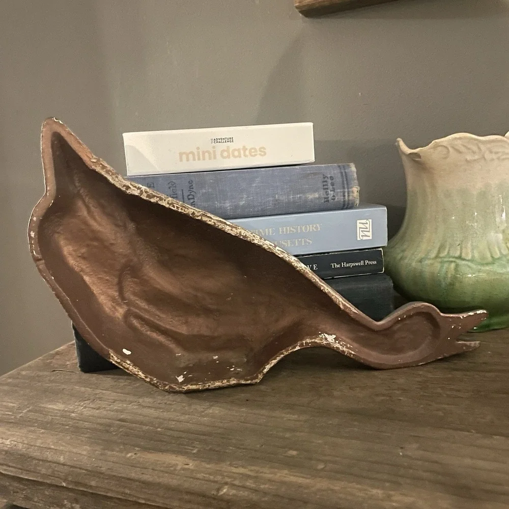 Vintage Cast Iron Goose Doorstop 12